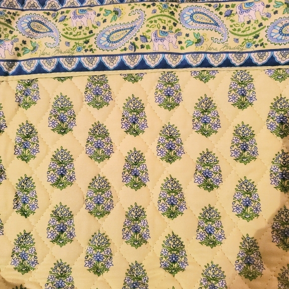 Vera Bradley Yellow & Blue Paisley elephant Bag - Picture 10 of 12